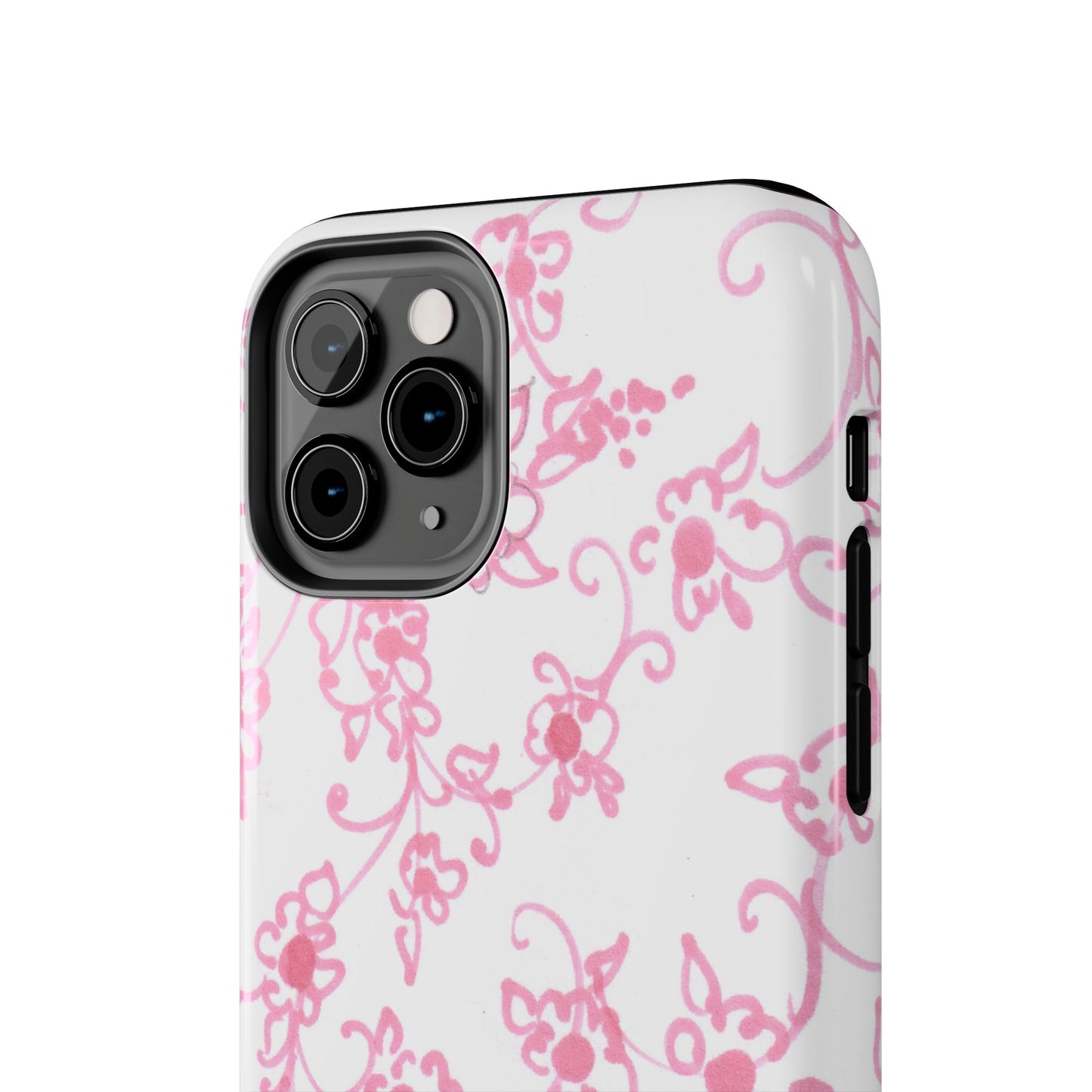 Juliette Ladies White / Pink Flowers Phone Case