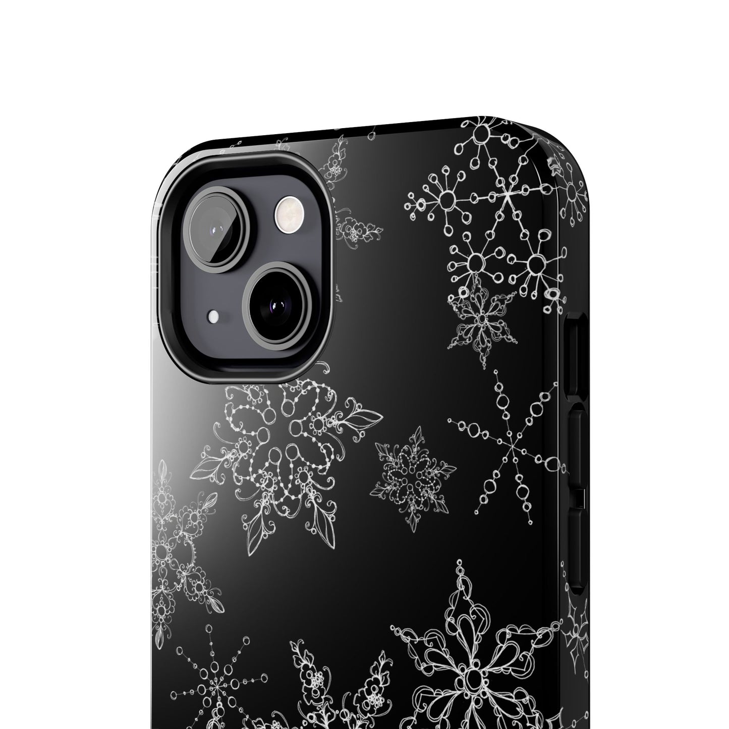 Random Flakes Black Phone Case