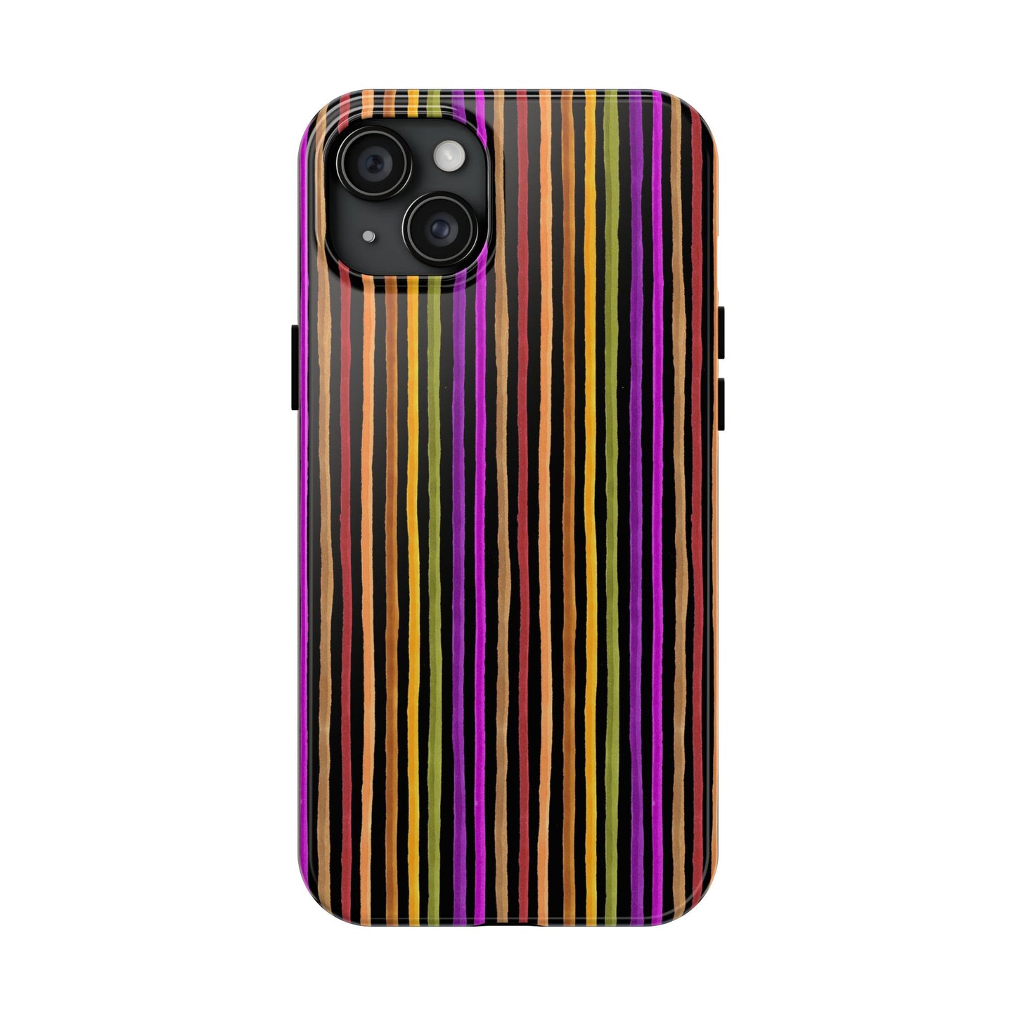 Spice Stripe Black Phone Case