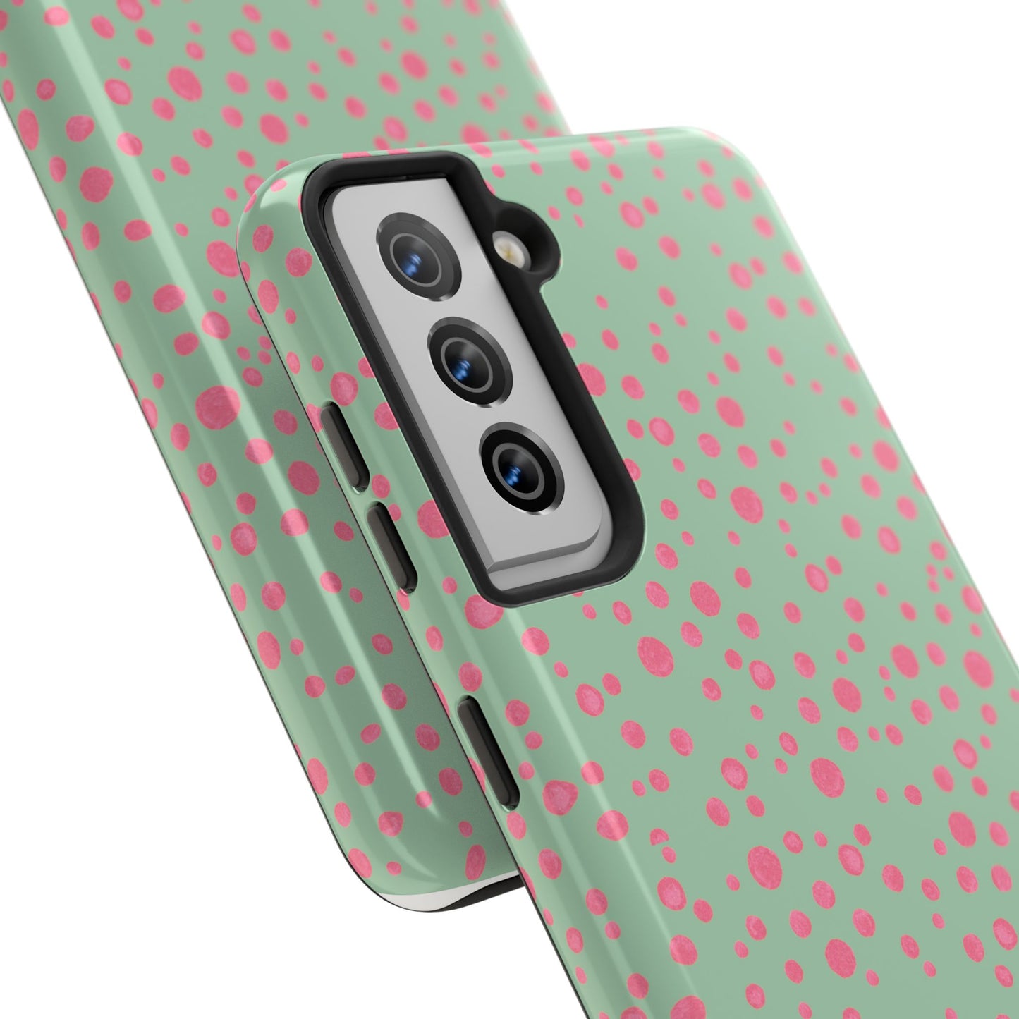 Balloon Dots Sage / Pink Phone Case