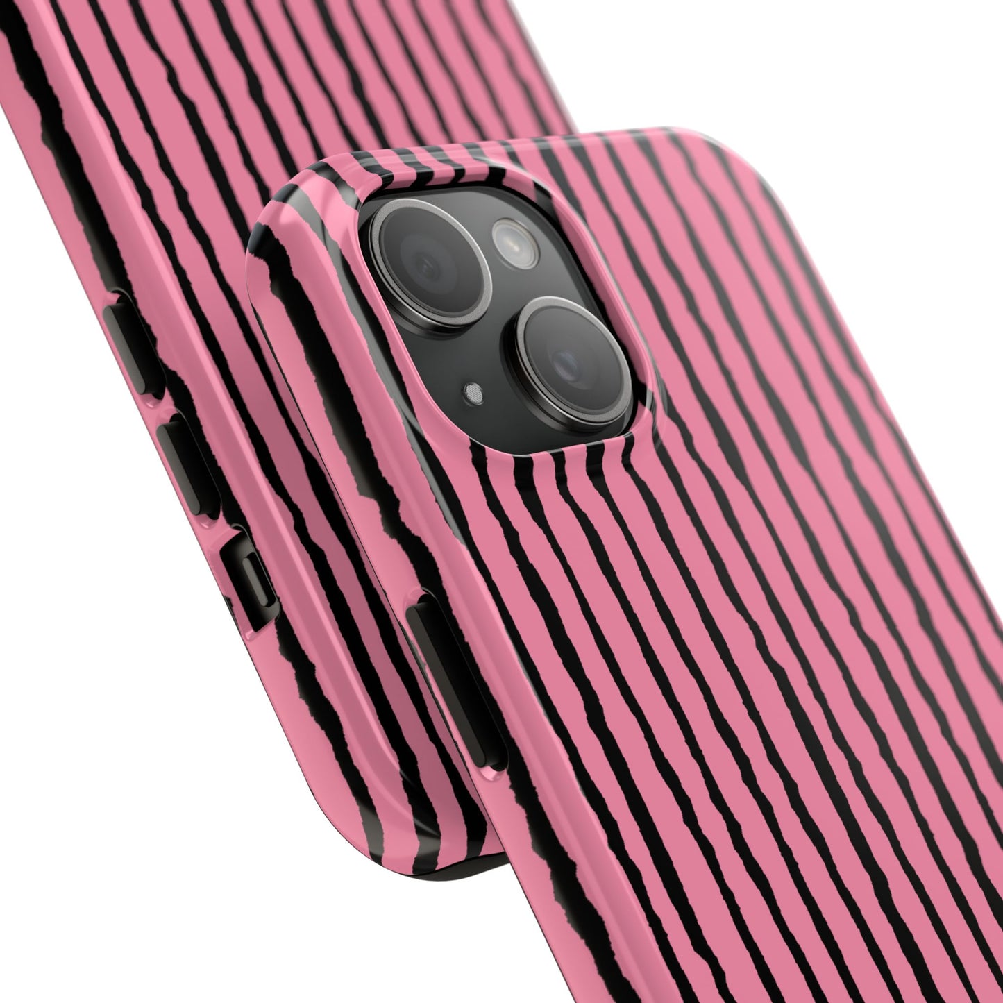 Sorta Stripe Bright Pink / Black Phone Case