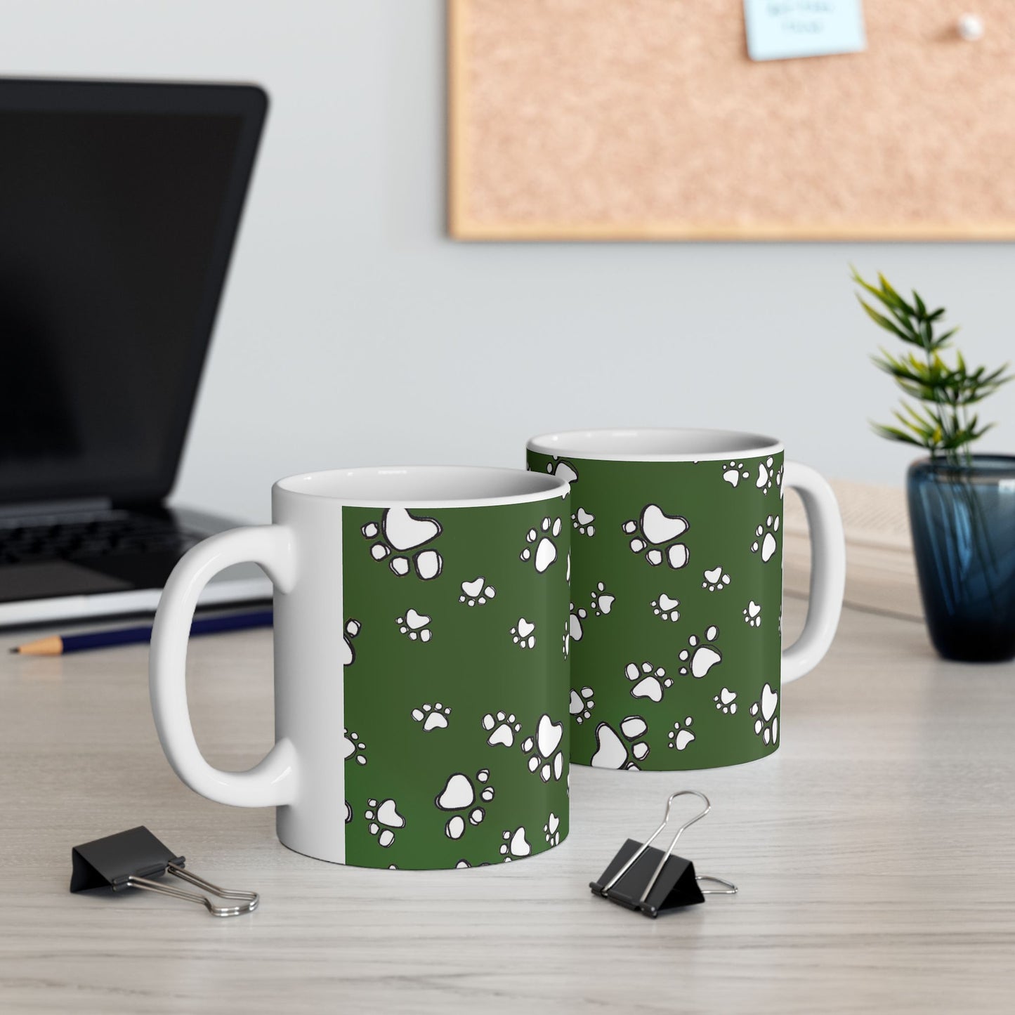 Paw Flakes Green Cup