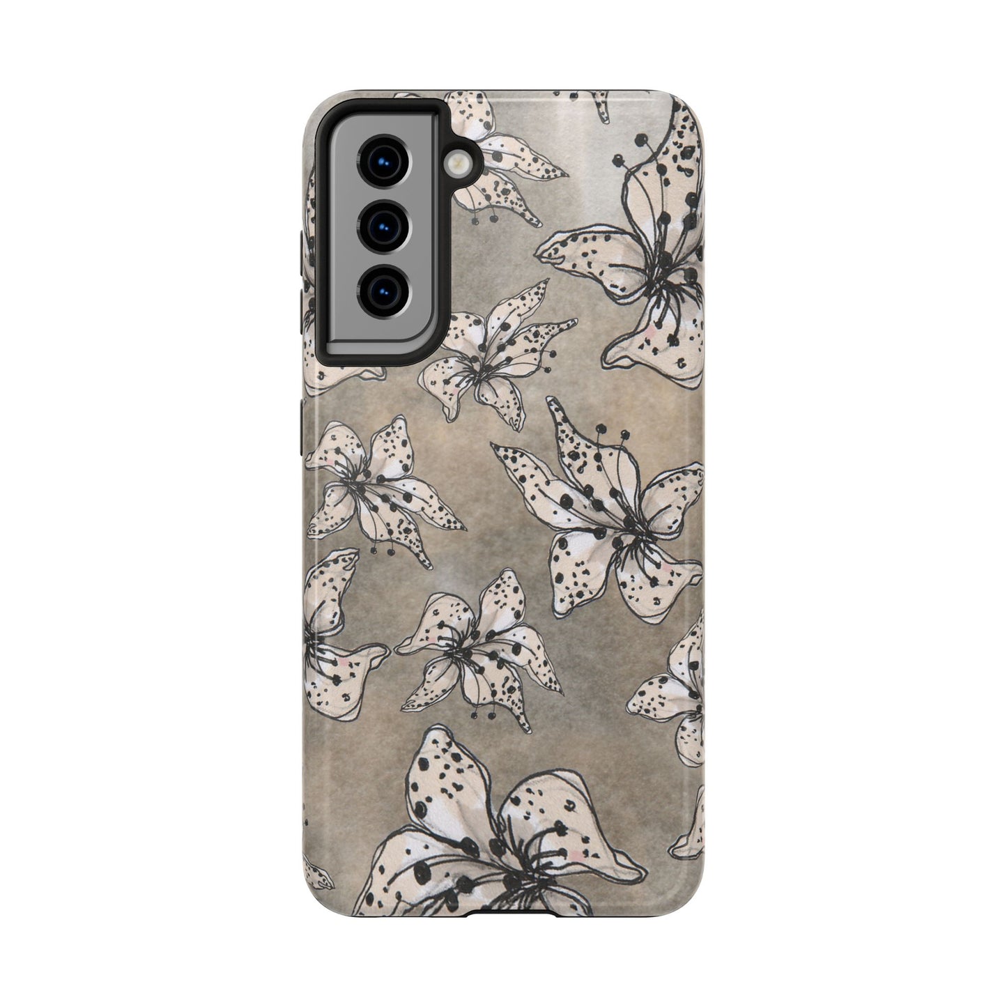 Spotted Lilies Gray Phone Case
