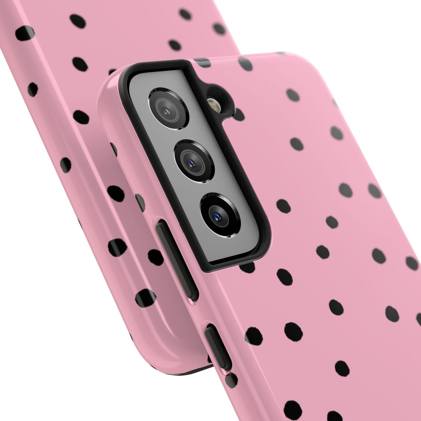Dinky Dots Pink / Black Phone Case