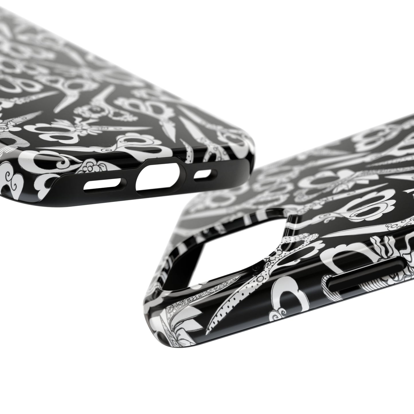 Scissor Blizzard Black Phone Case