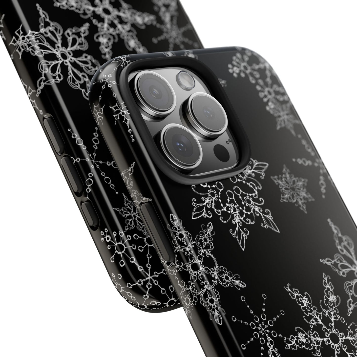 Random Flakes Black Phone Case