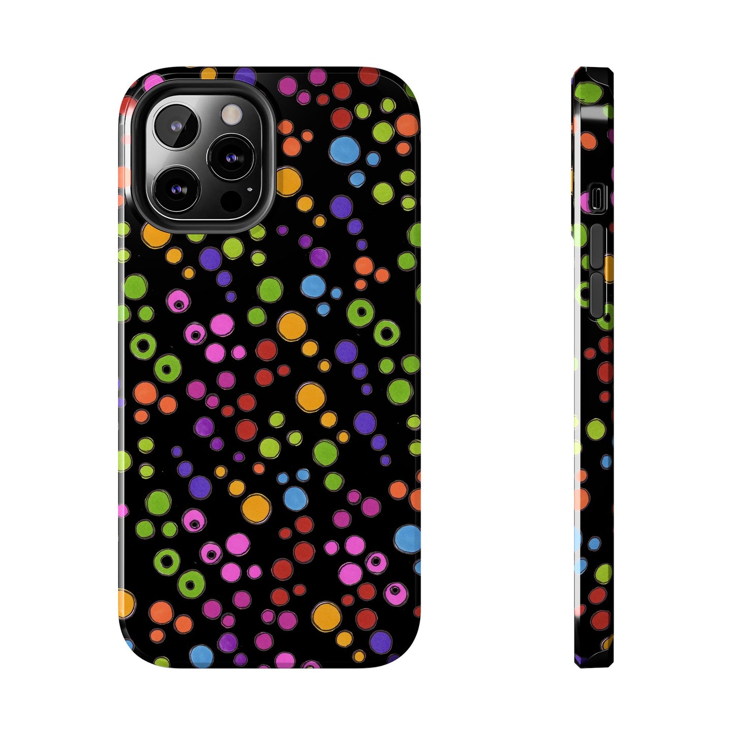 Dog Dots Black / Multi Phone Case