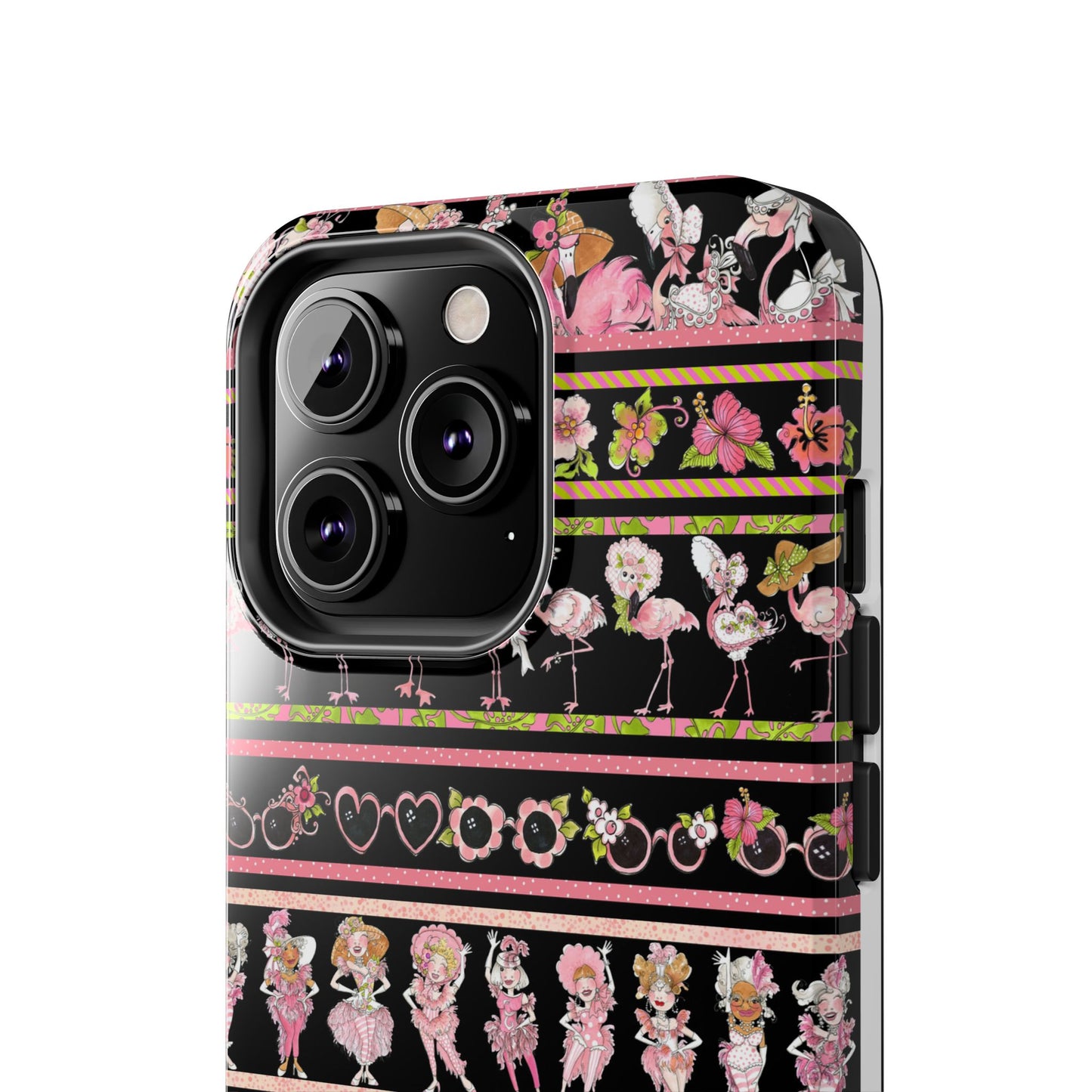 Flam Borders Black Phone Case