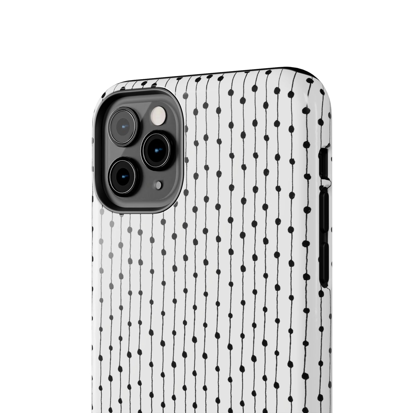 Pin Stripe White / Black Phone Case
