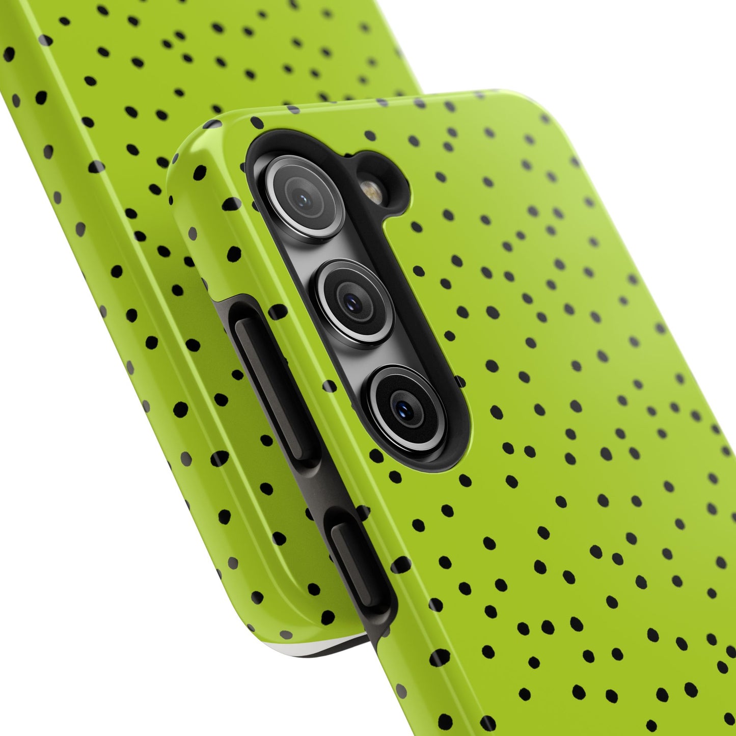 Dinky Dots Lime / Black Phone Case