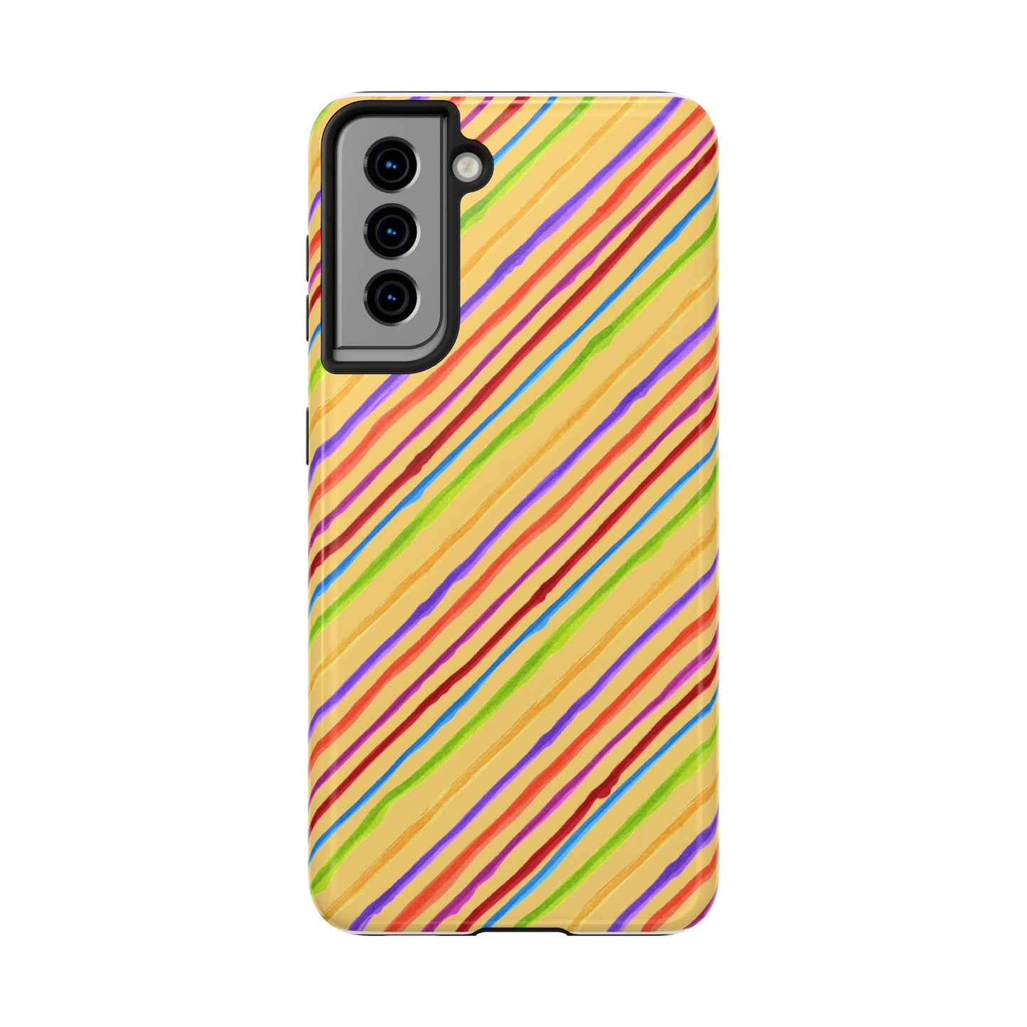 Calico Stripe Yellow Phone Case