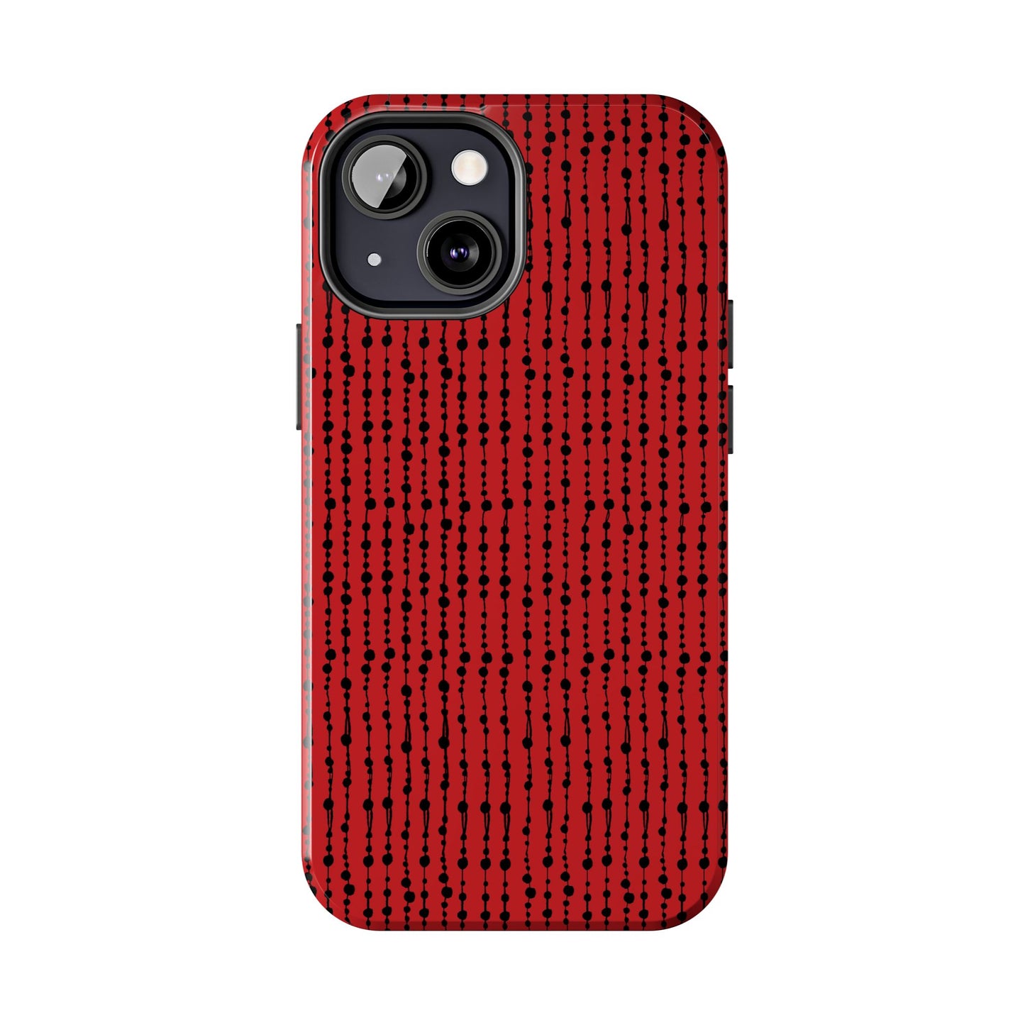Beaded Curtain Red / Black Phone Case