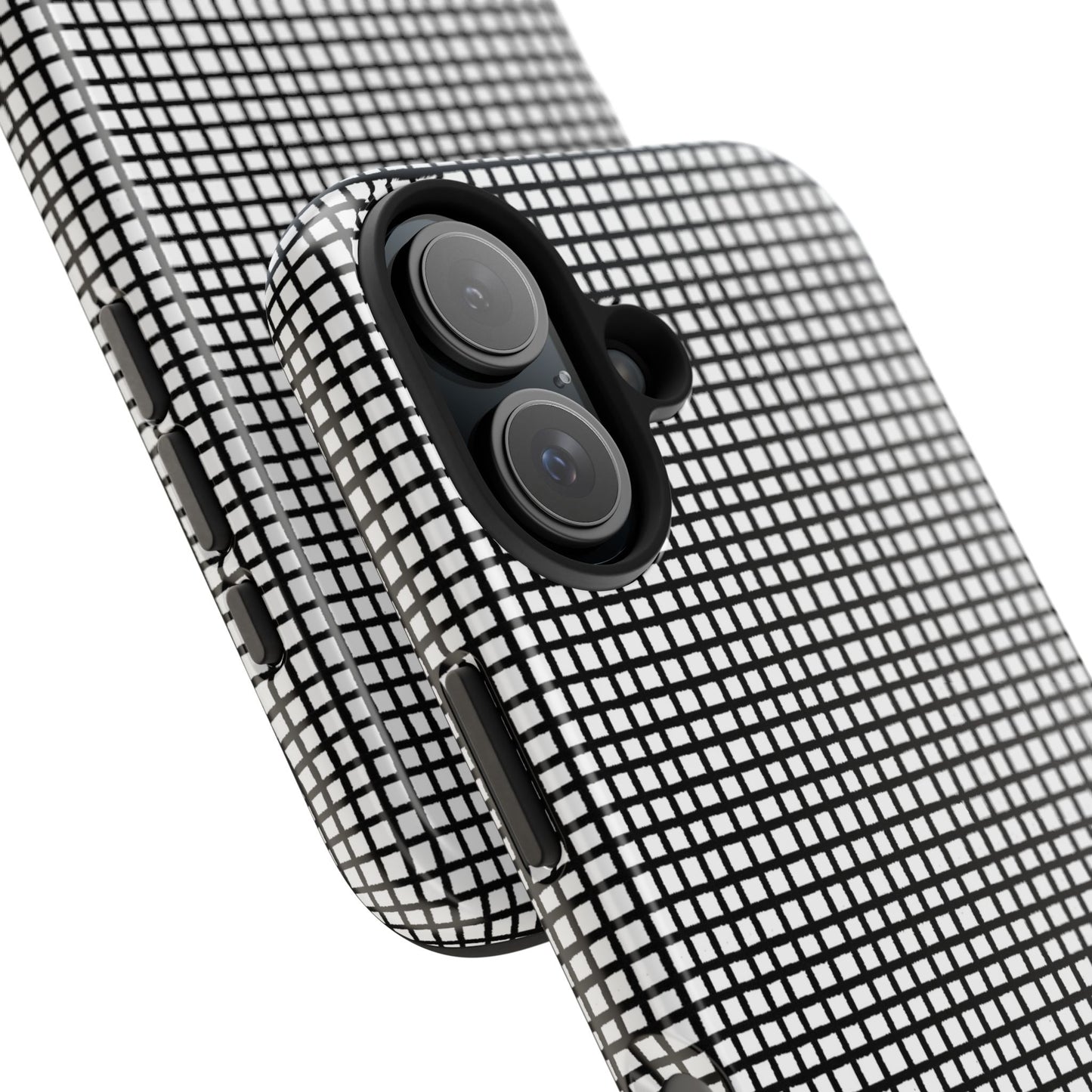 Gingham Black / White Phone Case