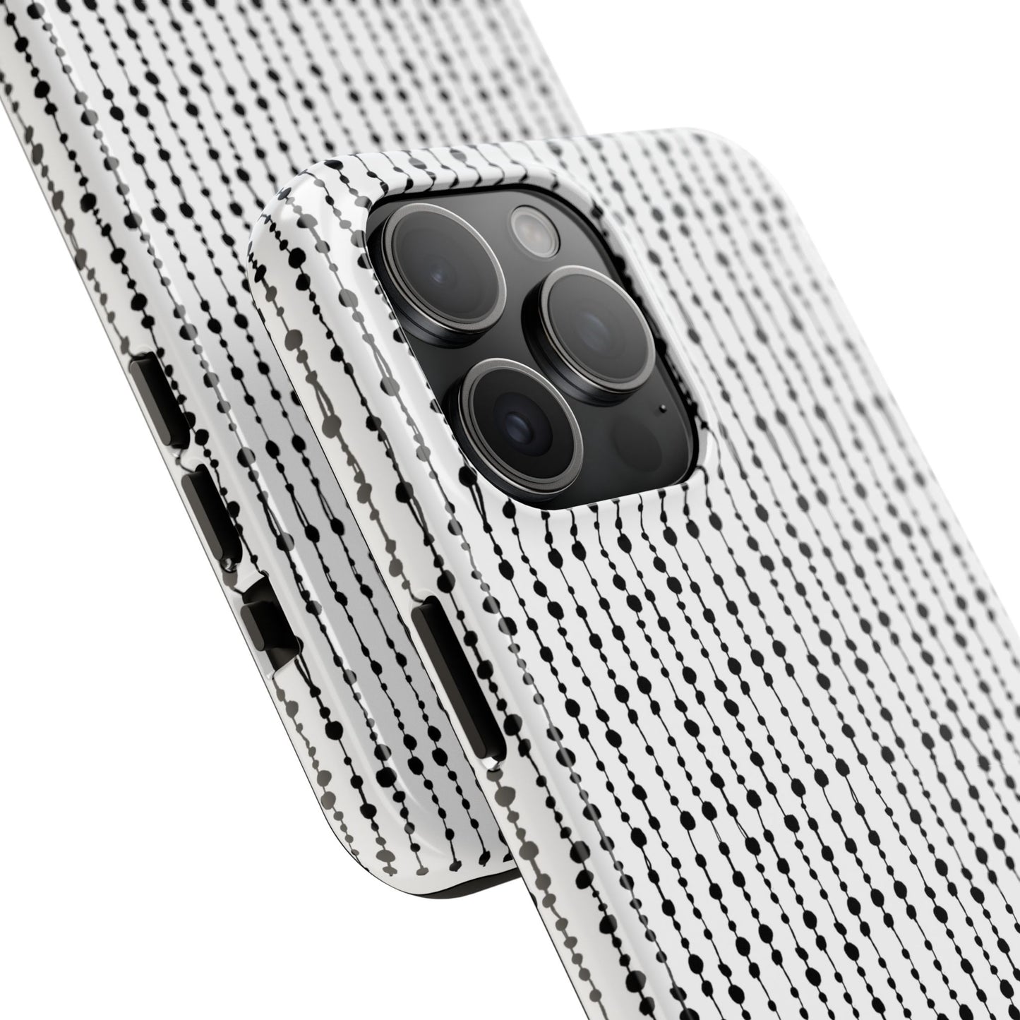 Beaded Curtain White / Black Phone Case