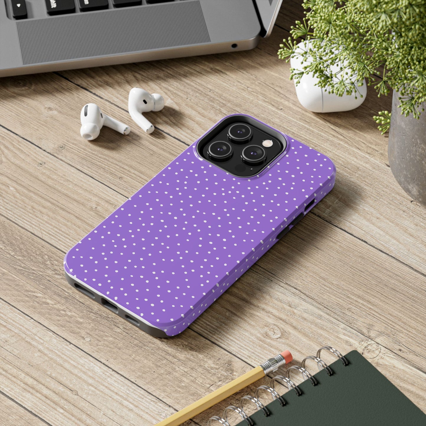 Dinky Dots Lilac / White Phone Case