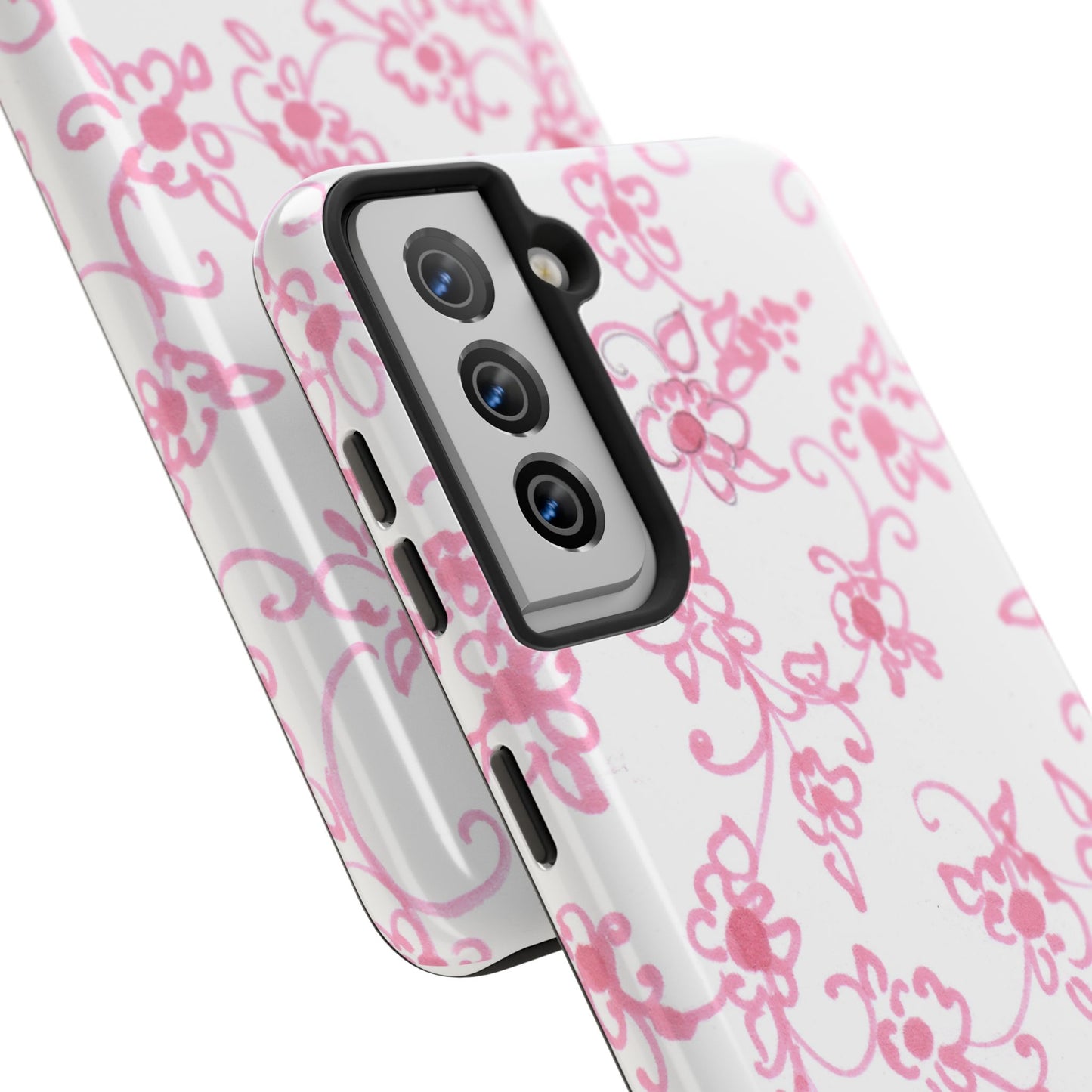 Juliette Ladies White / Pink Flowers Phone Case