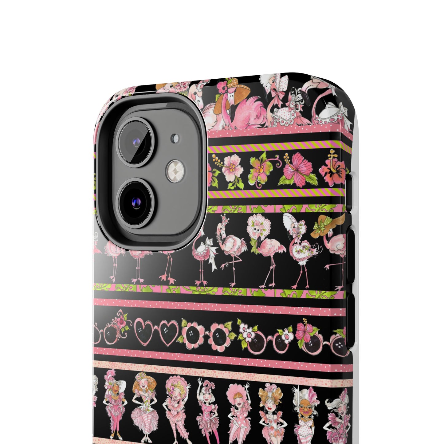 Flam Borders Black Phone Case