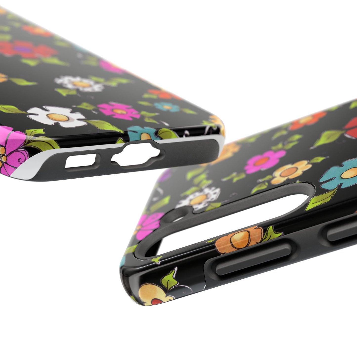 Dog Blooms Black Phone Case