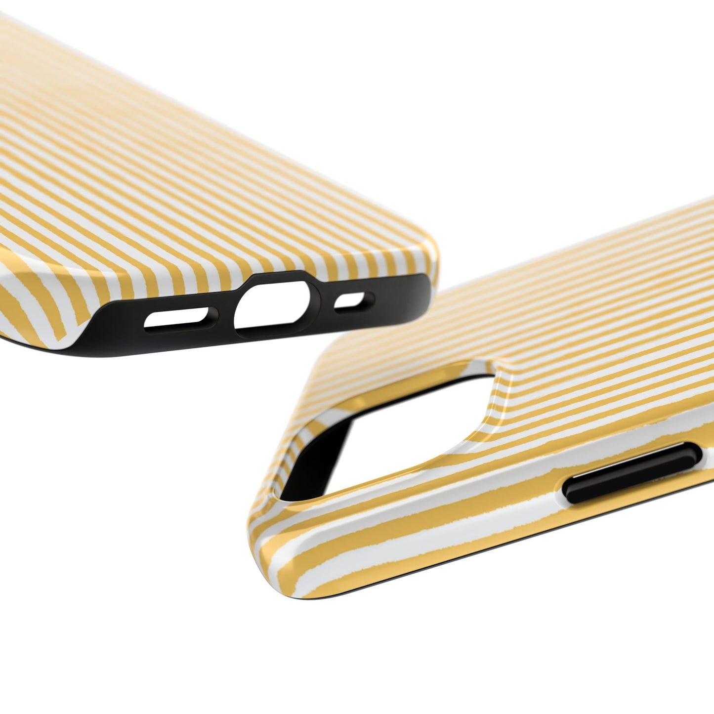 Lazy Stripe Yellow / White Phone Case