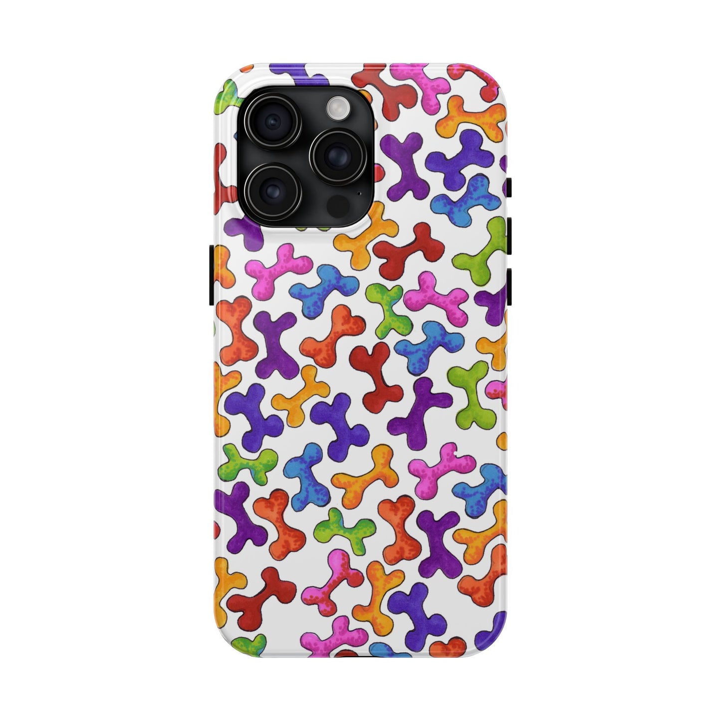 Fancy Bones White / Multi Phone Case