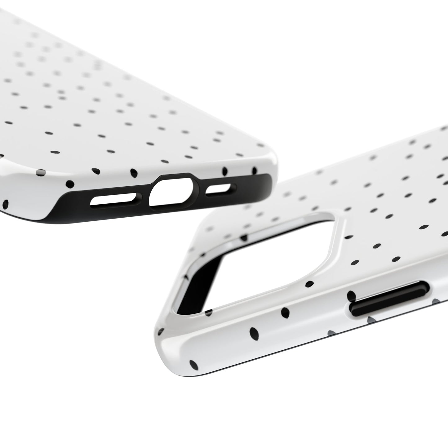 Space Dots White / Black Phone Case