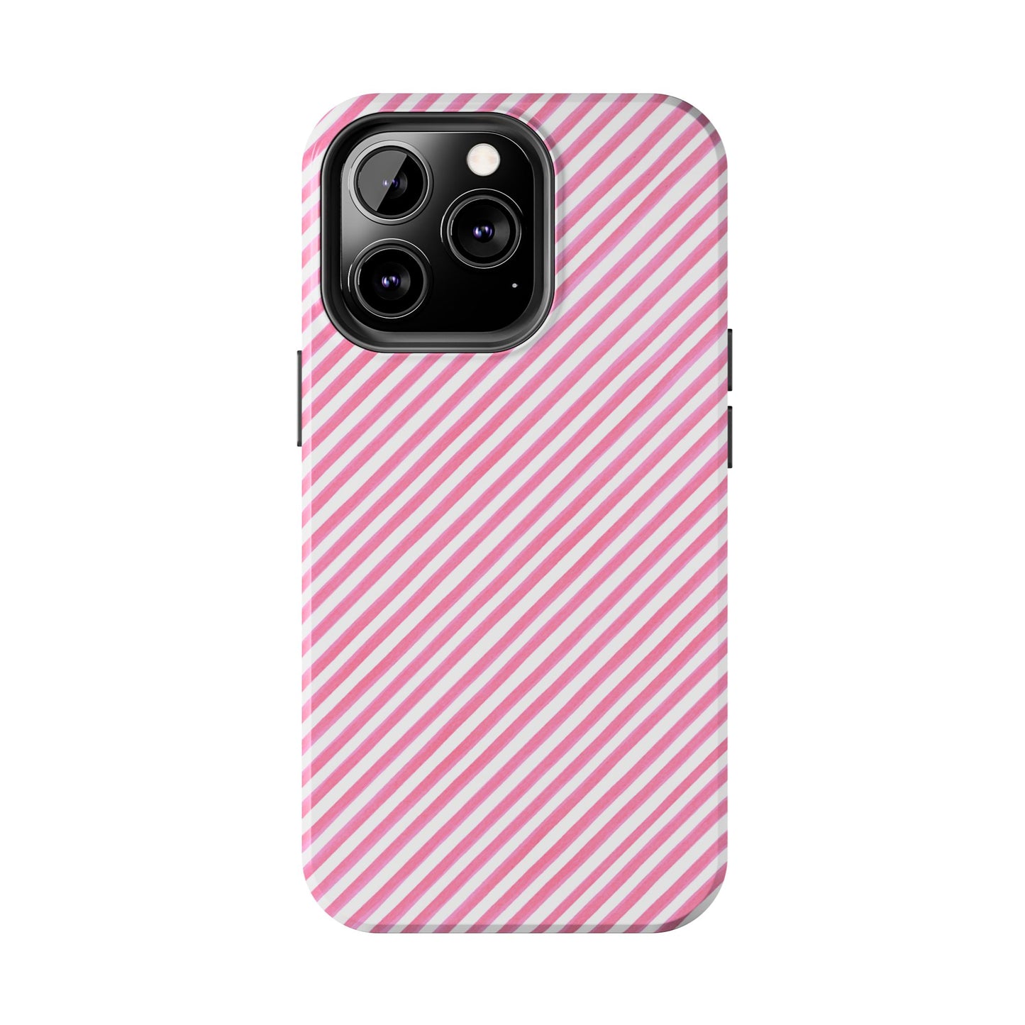 Bias Stripe Pink / White Phone Case