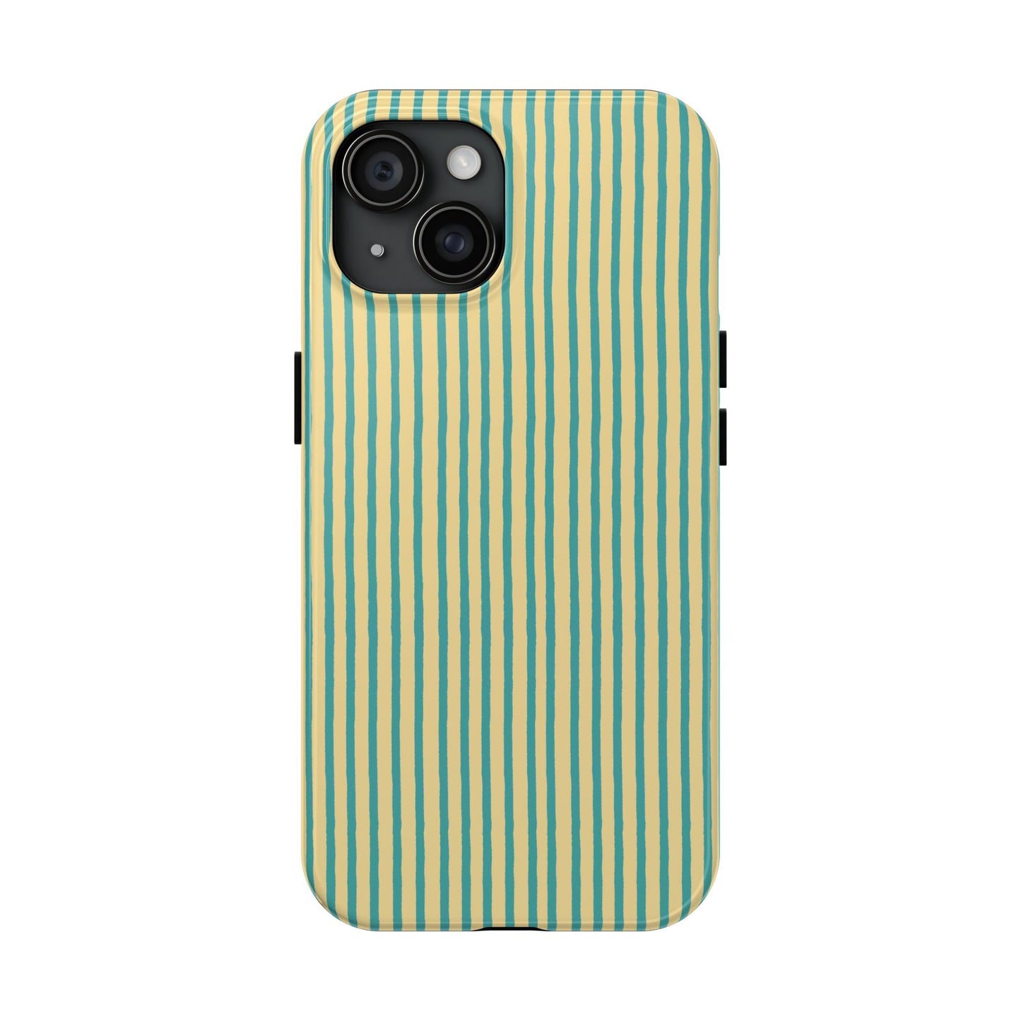 Stripe Yellow / Turquoise Phone Case