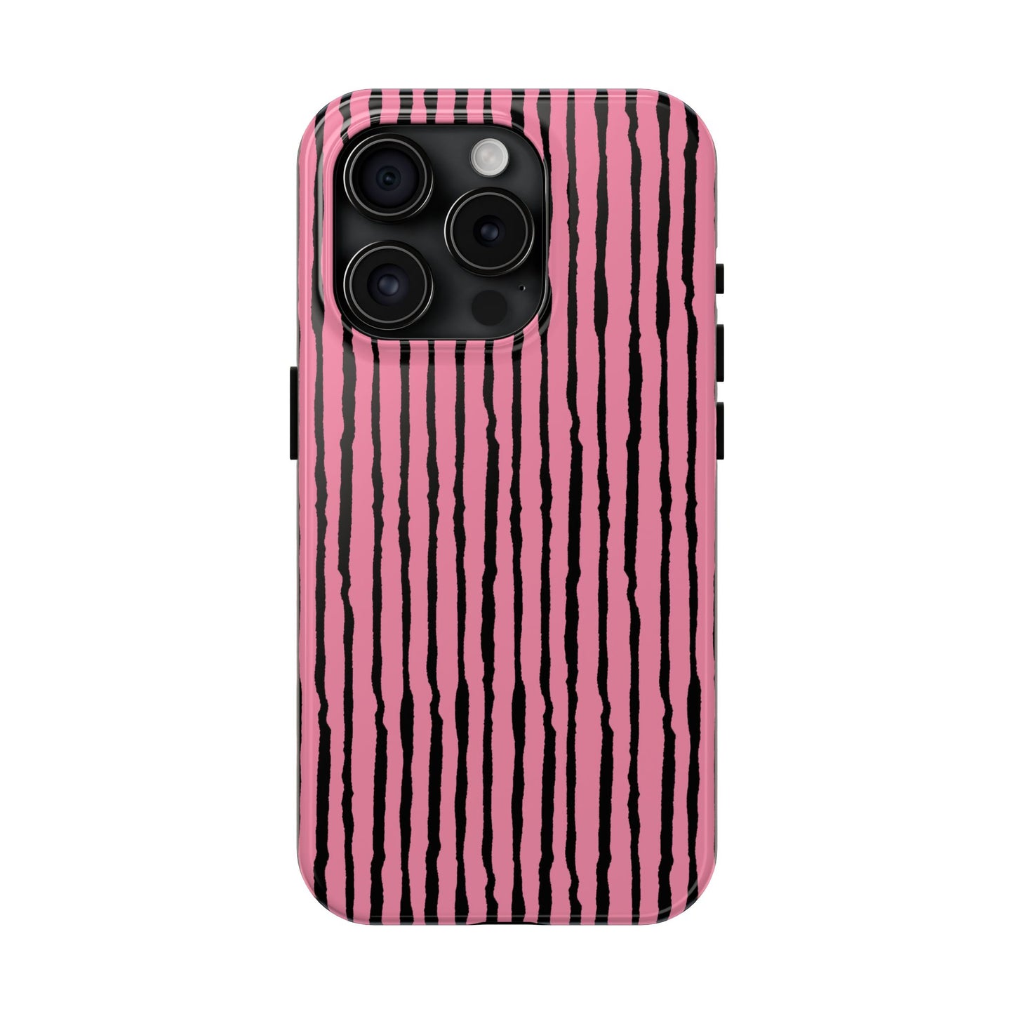 Sorta Stripe Pink / Black Phone Case