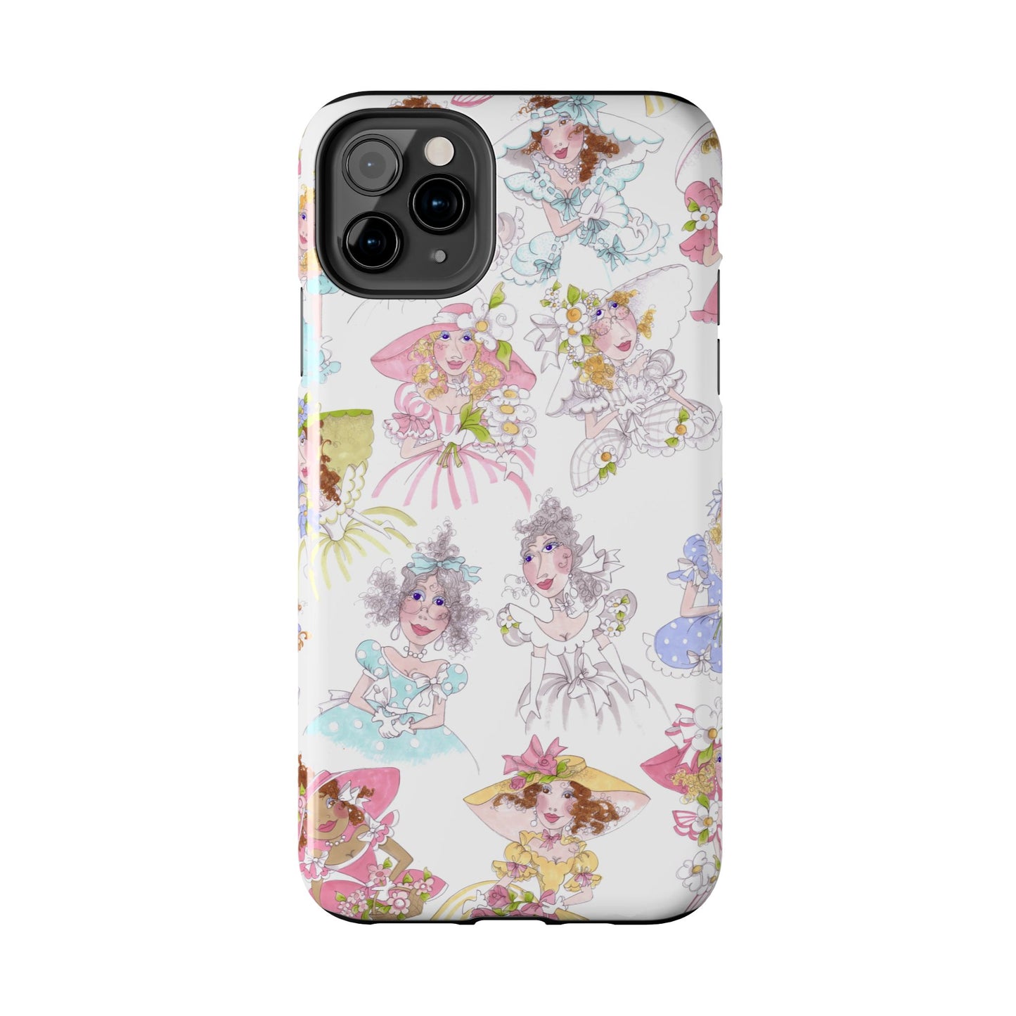 Tossed Belles White Phone Case