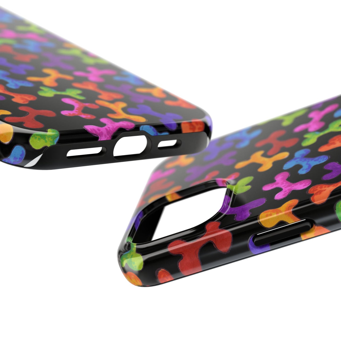 Fancy Bones Black / Multi Phone Case