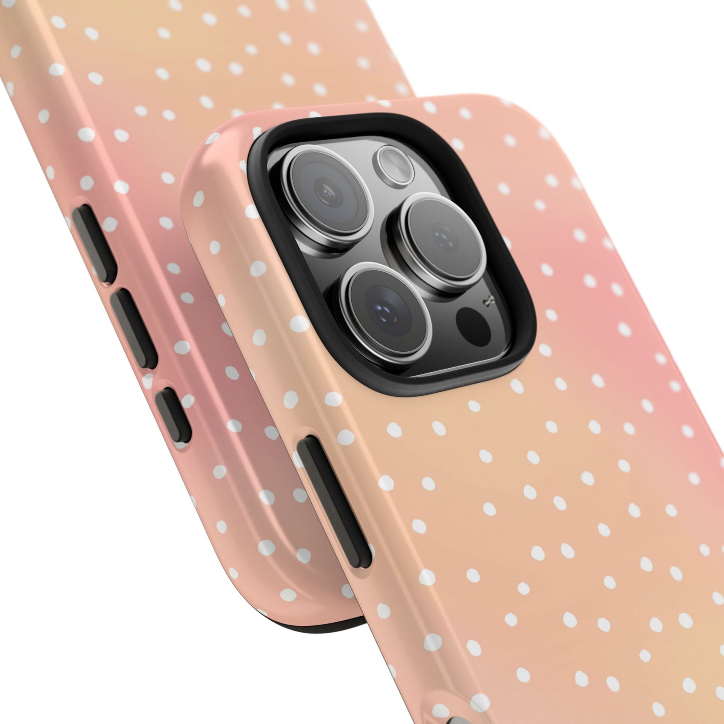 Dinky Dots Peach / White Phone Case