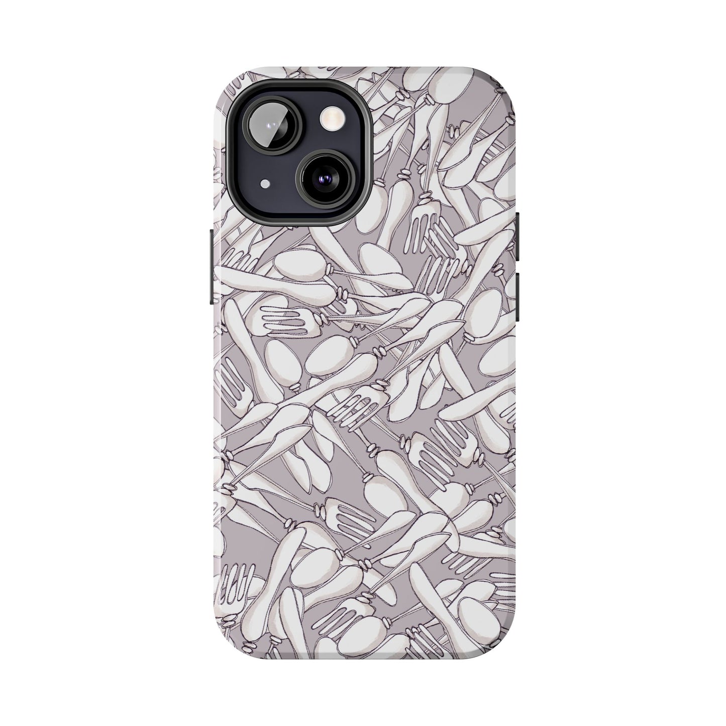 Silverware Wars Silver Phone Case
