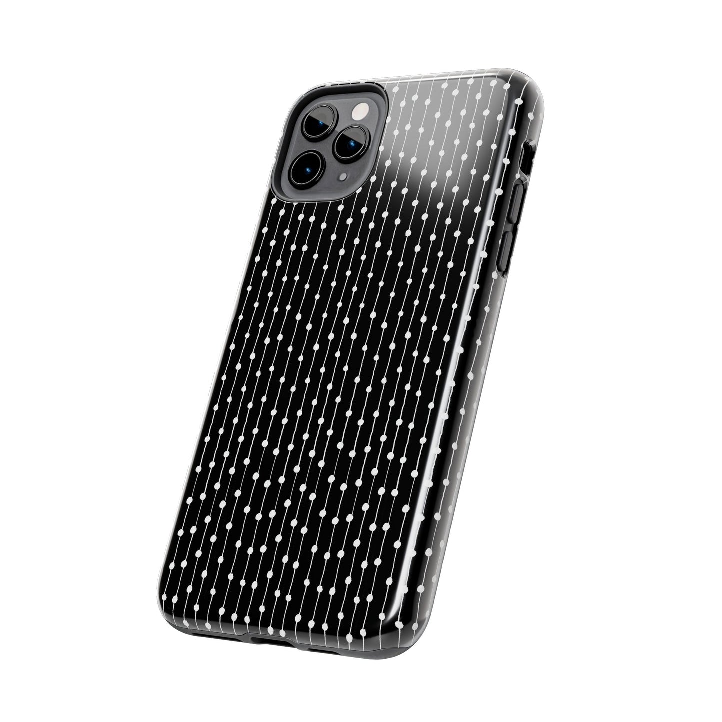 Pin Stripe Black / White Phone Case