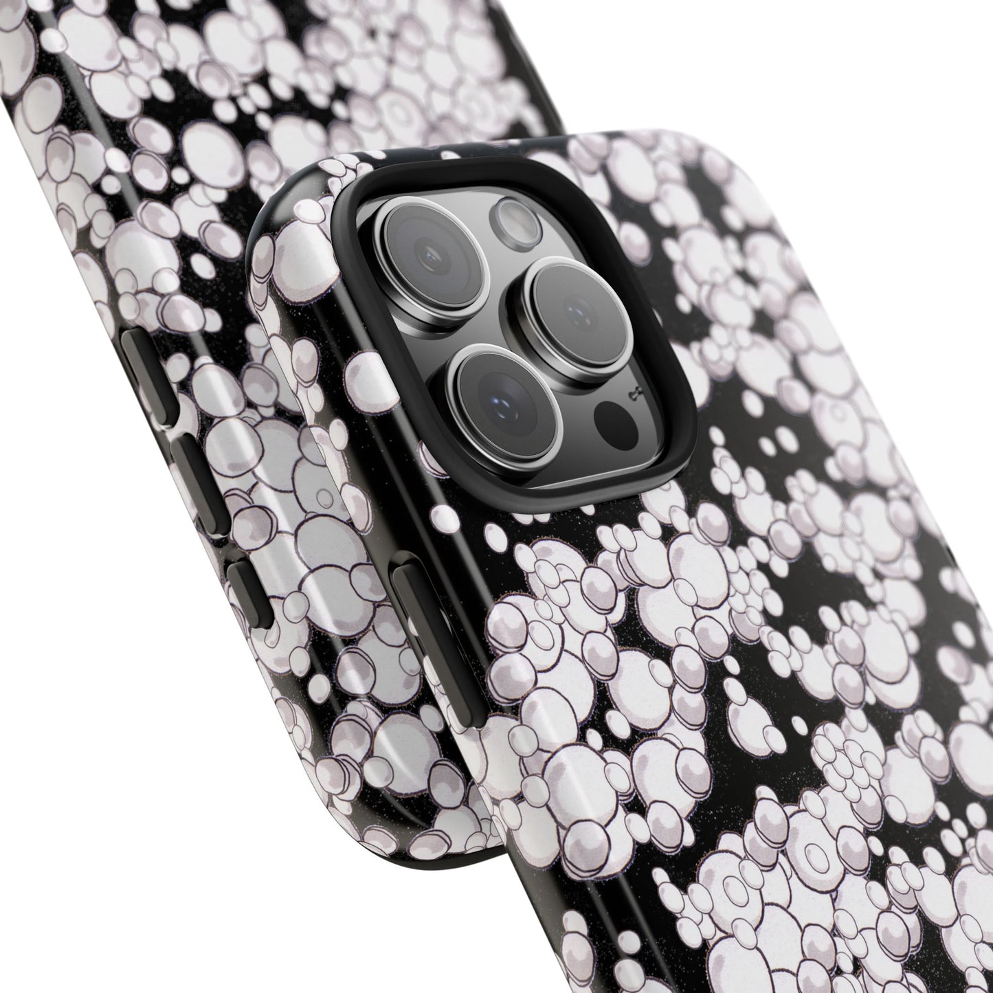 Bubble Dots Black Phone Case