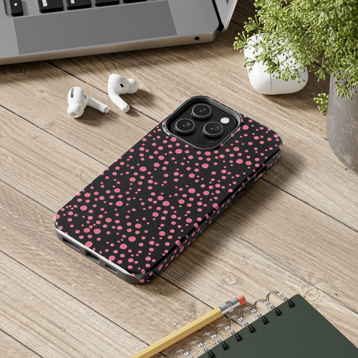 Balloon Dots Black / Pink Phone Case