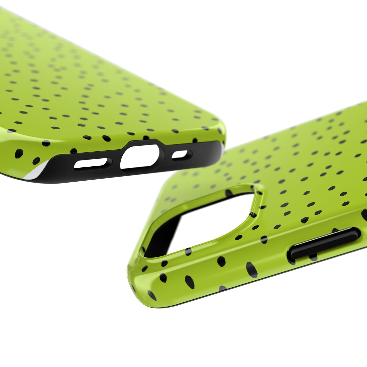 Dinky Dots Lime / Black Phone Case