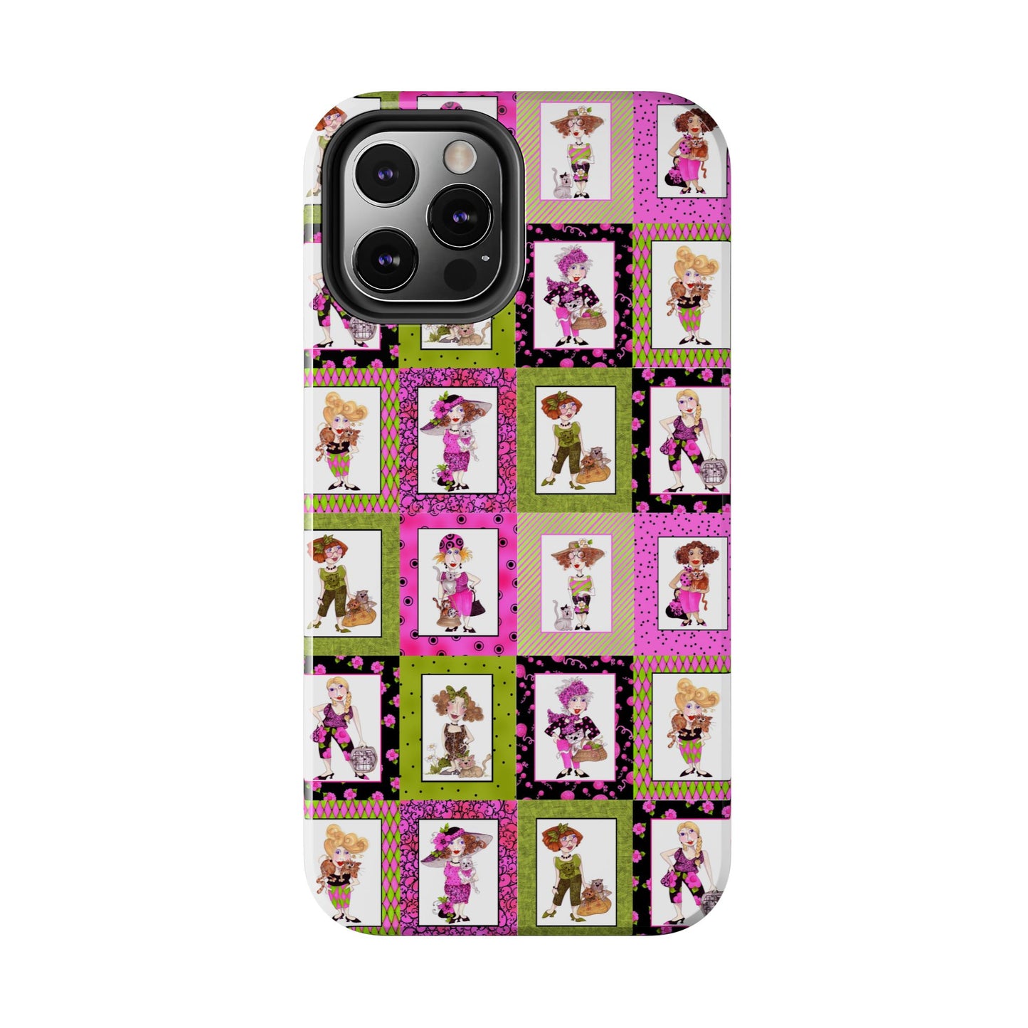 Cat Ladies Cerise Phone Case