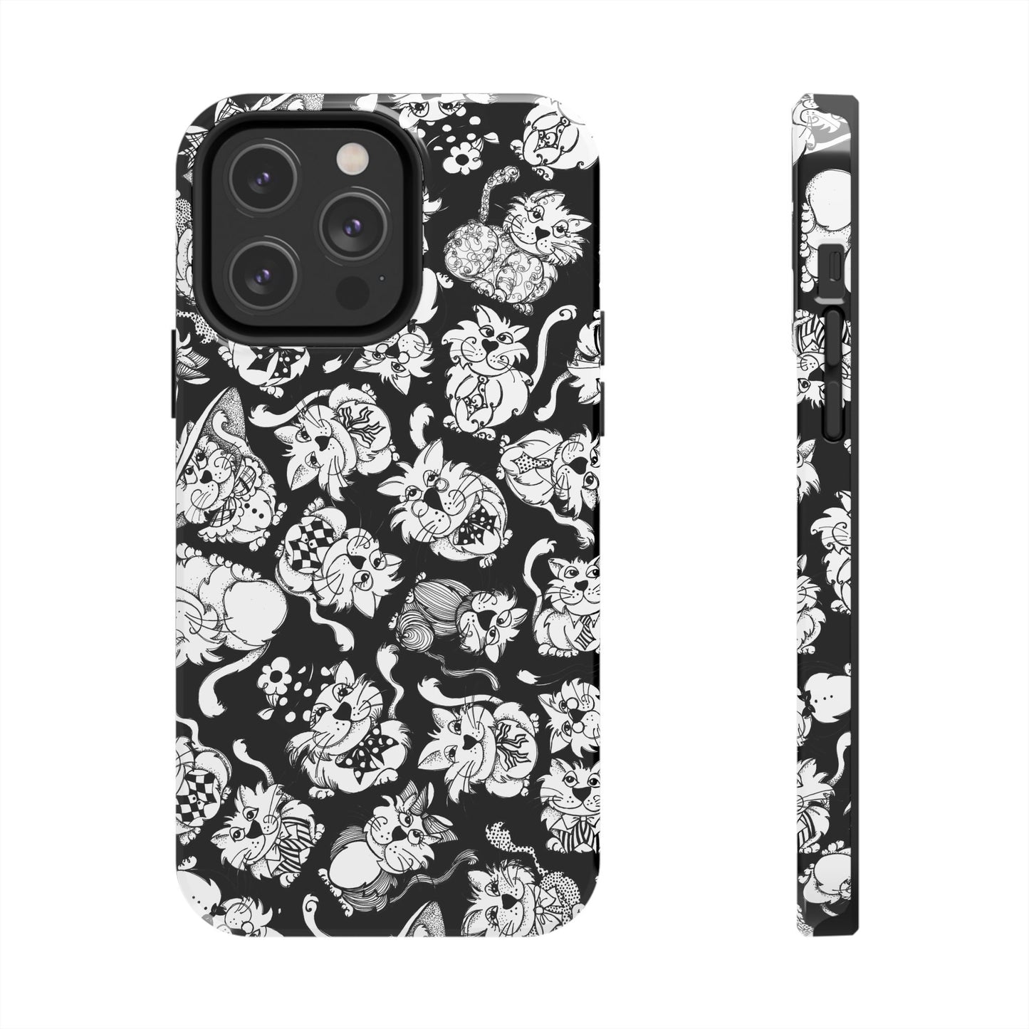 So Kitties Tossed Black Phone Case
