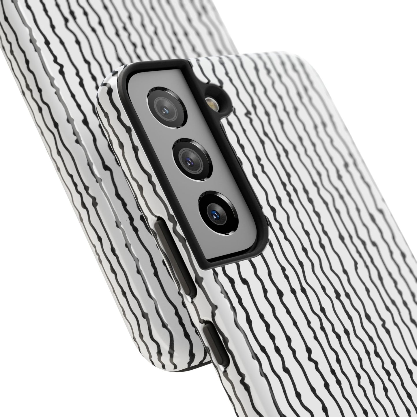 Faux Seersucker White / Black Phone Case