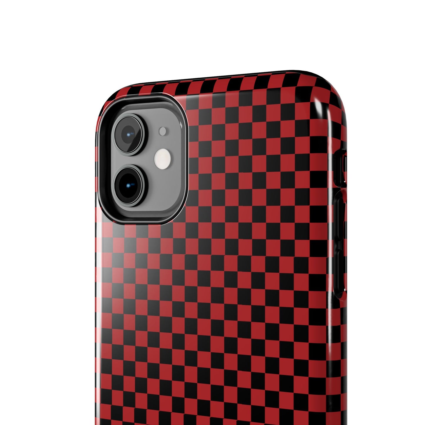 Checkerboard Red / Black Phone Case