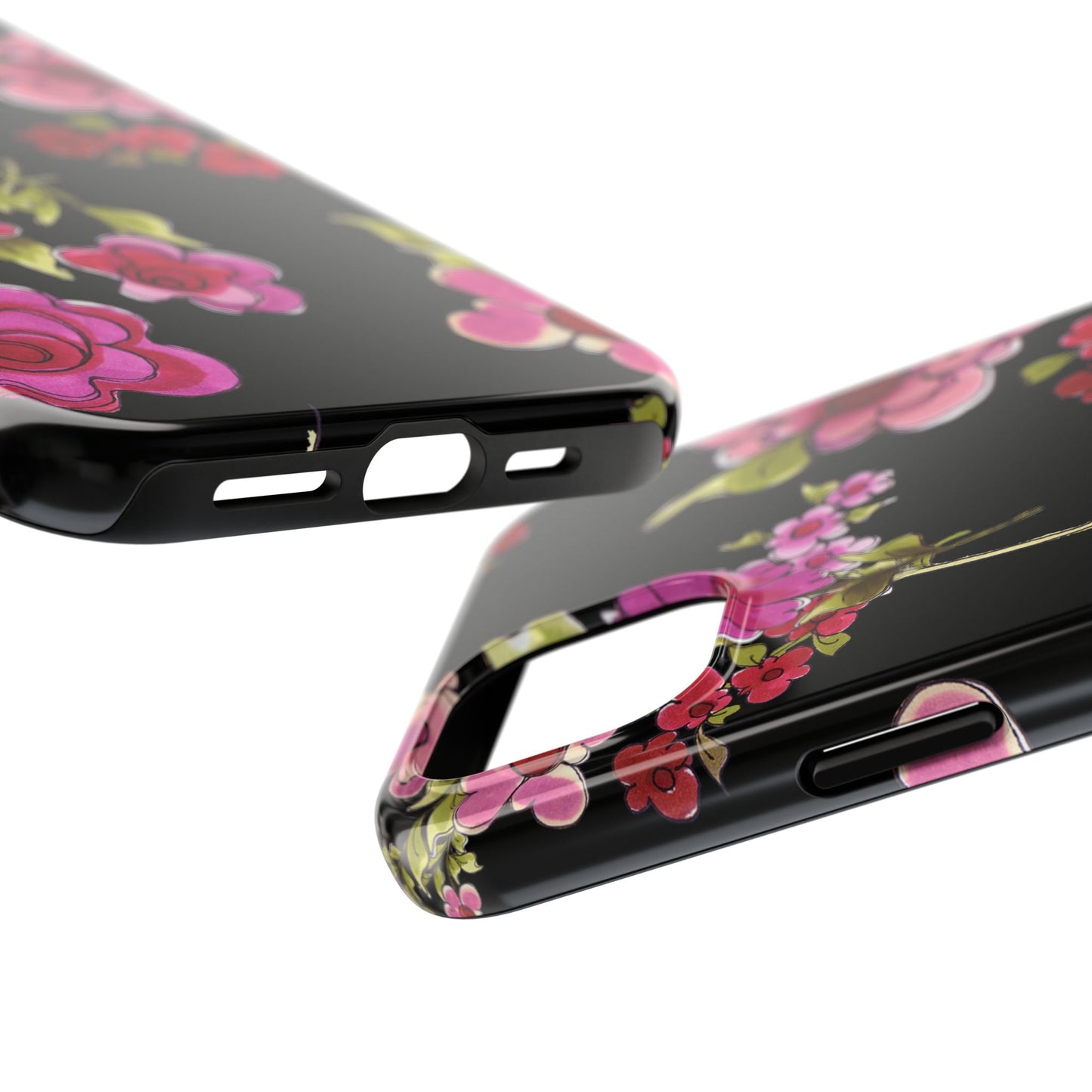 Jumbo Floral Black Phone Case