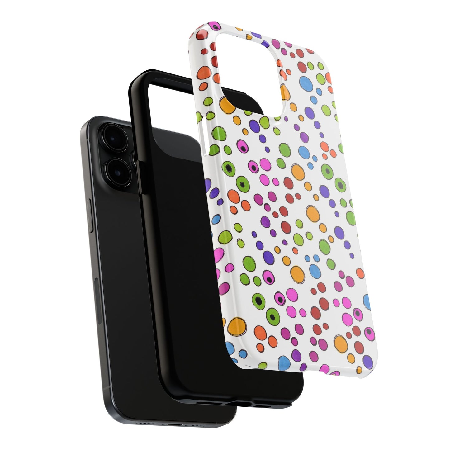 Dog Dots White / Multi Phone Case