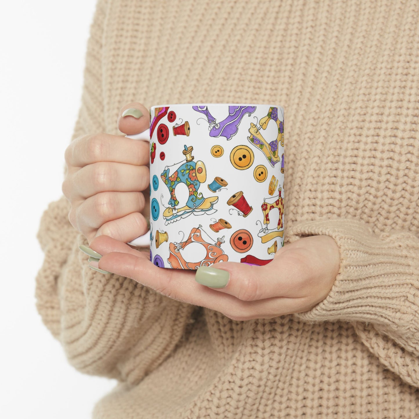 Sew Assorted White Cup