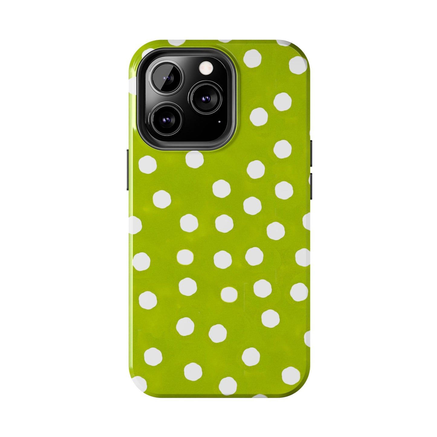 Jumbo Dots Green / White Phone Case