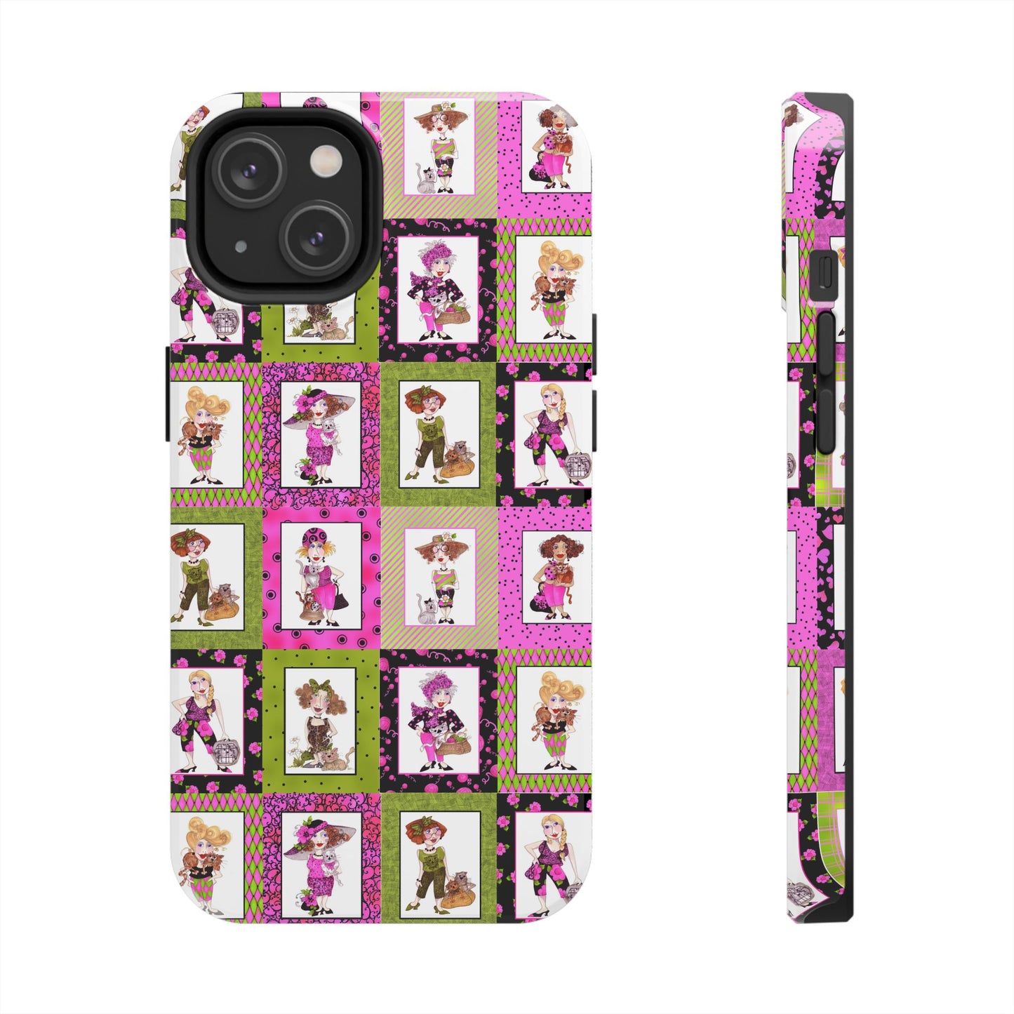 Cat Ladies Cerise Phone Case