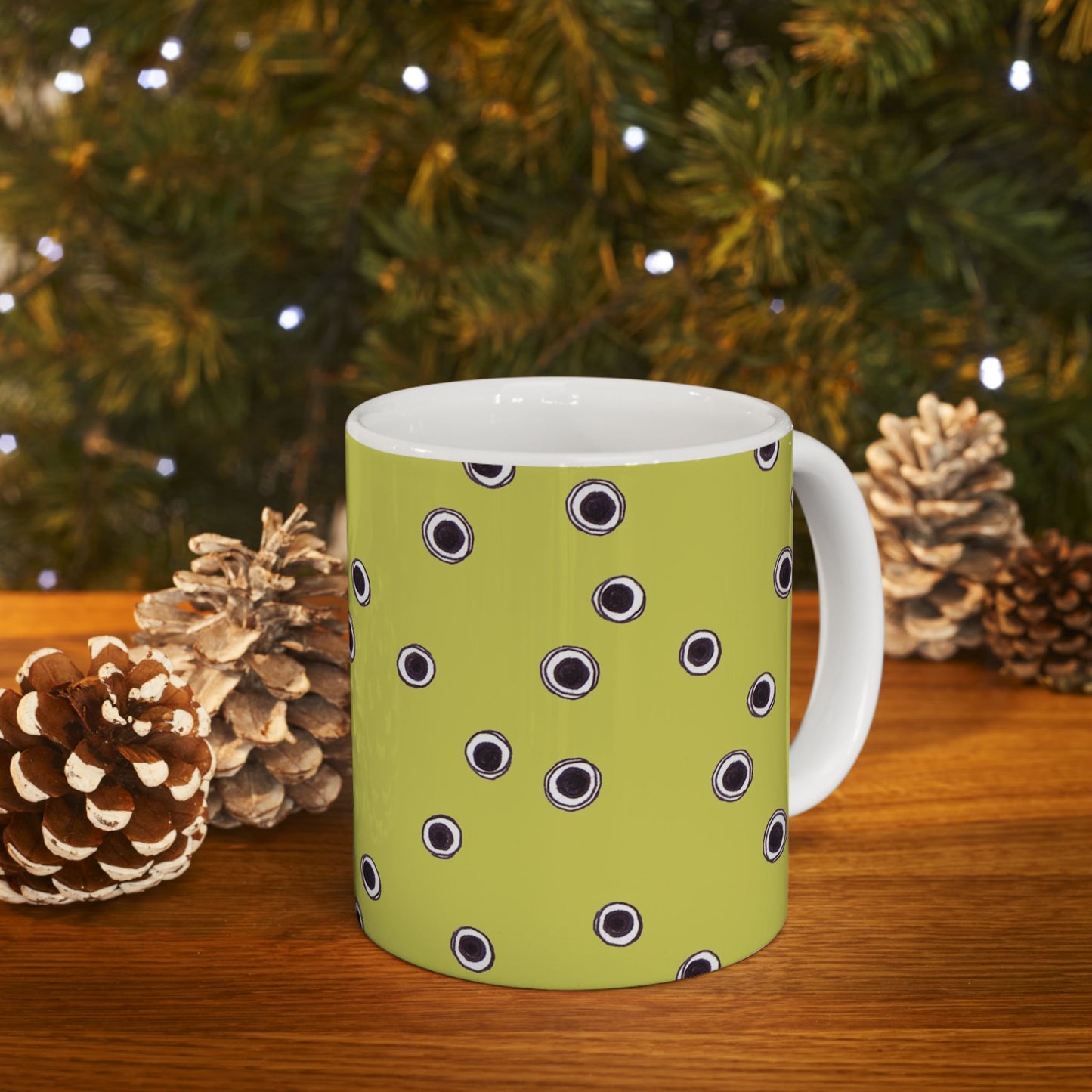 Halo Dots Green / Black Cup