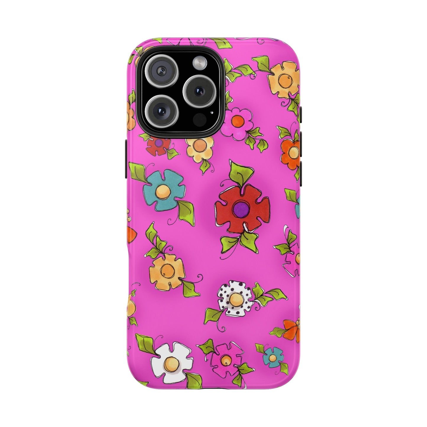 Happy Blooms Cerise Phone Case