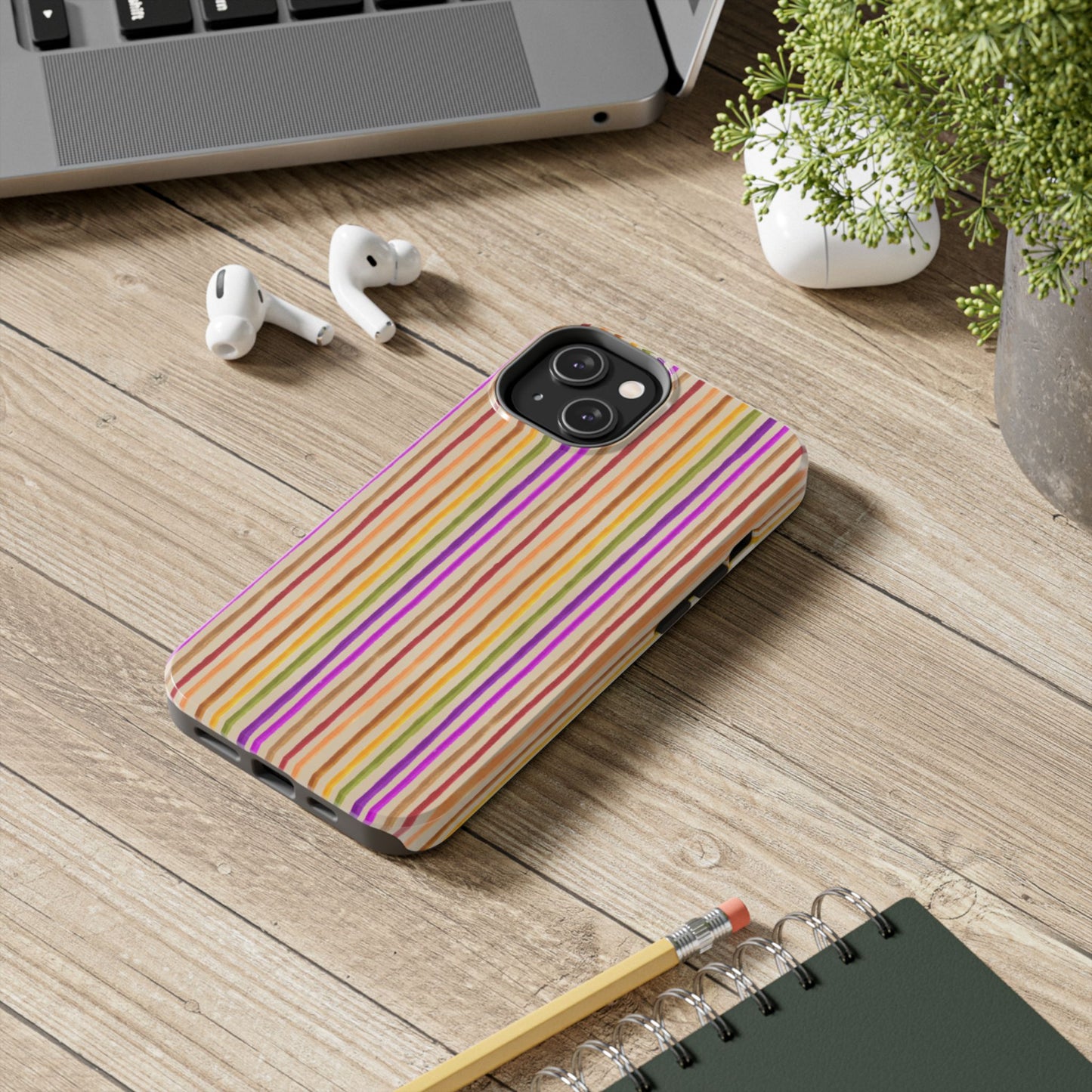 Spice Stripe Muslin Phone Case