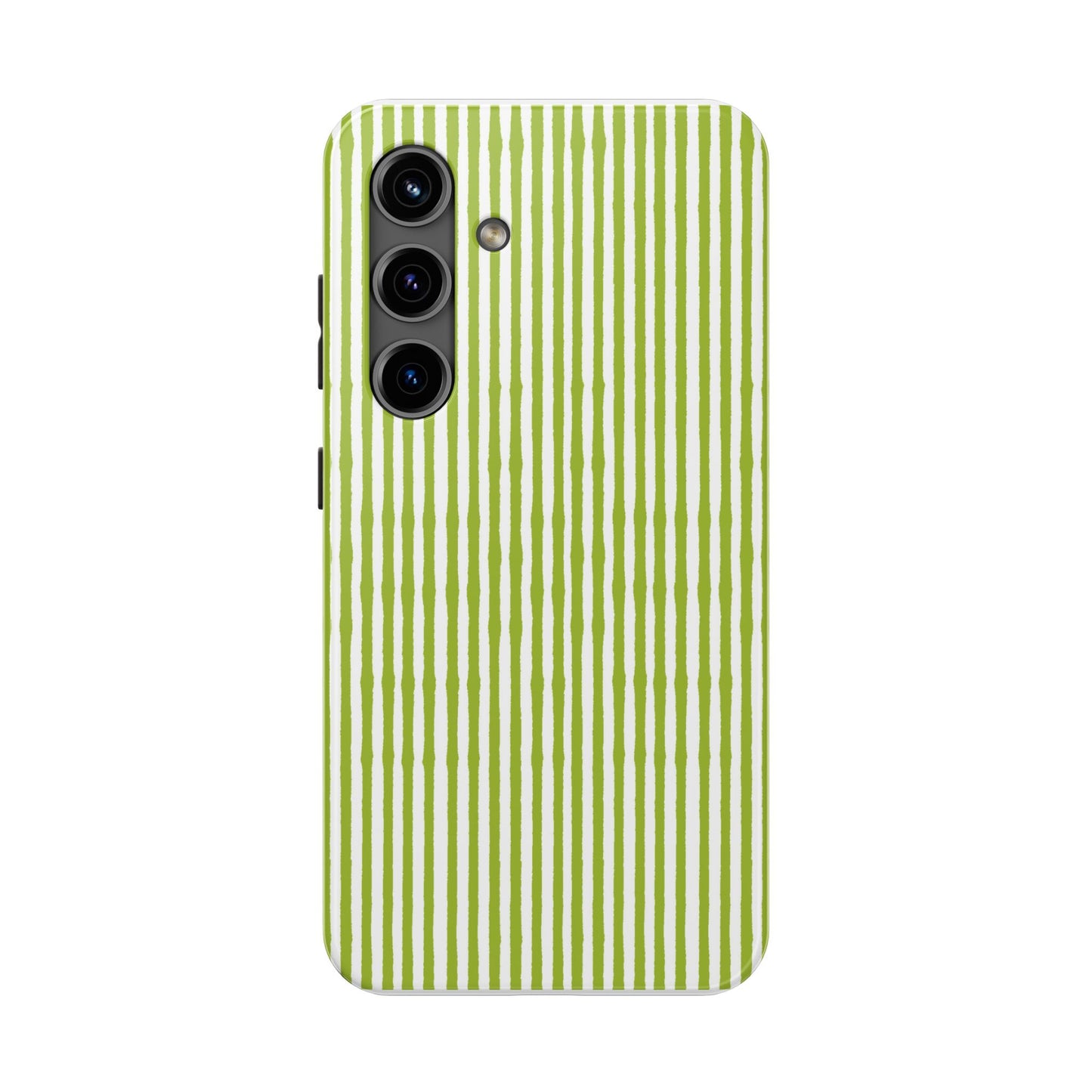 Lazy Stripe Green / White Phone Case