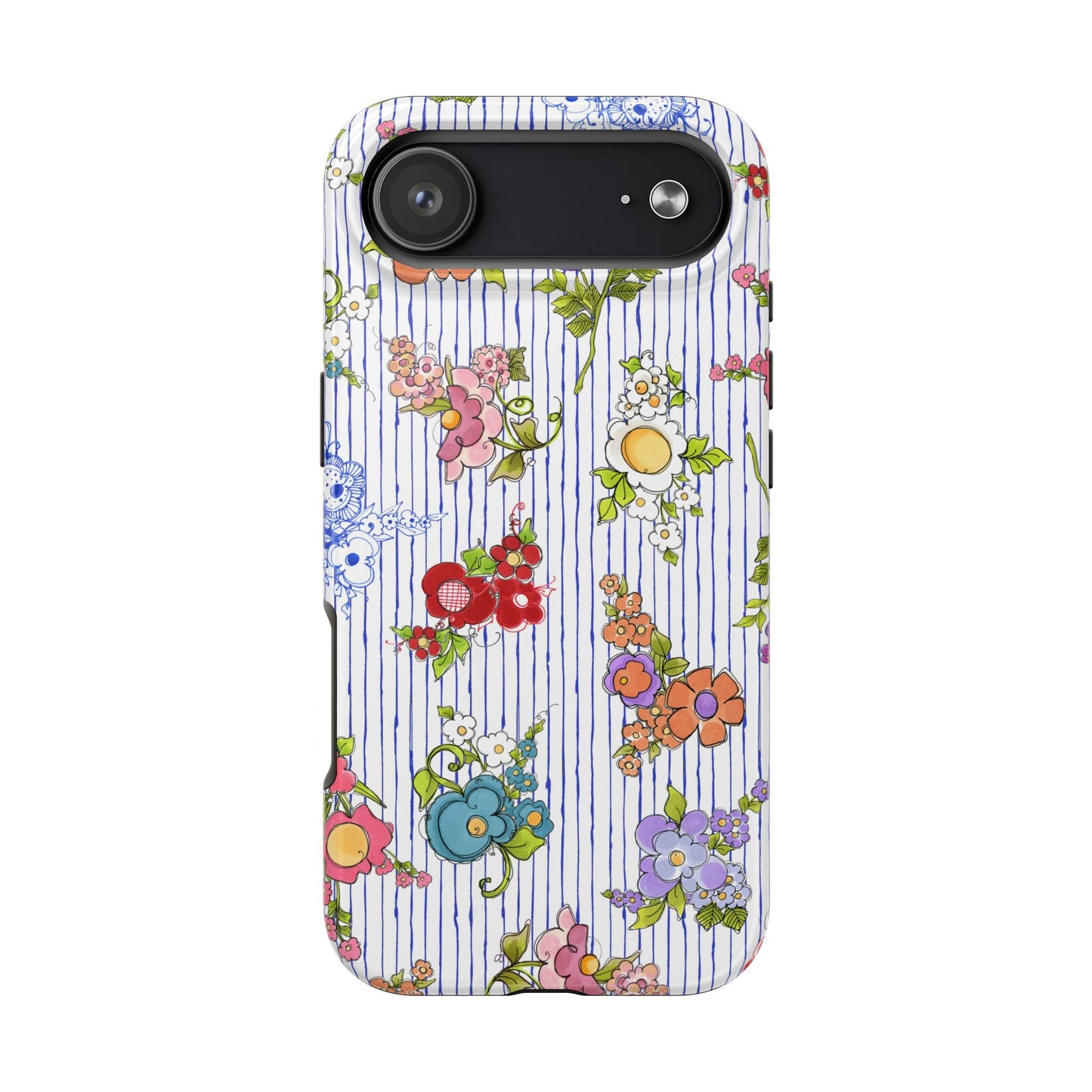 Mixed Bouquets Blue / White Phone Case